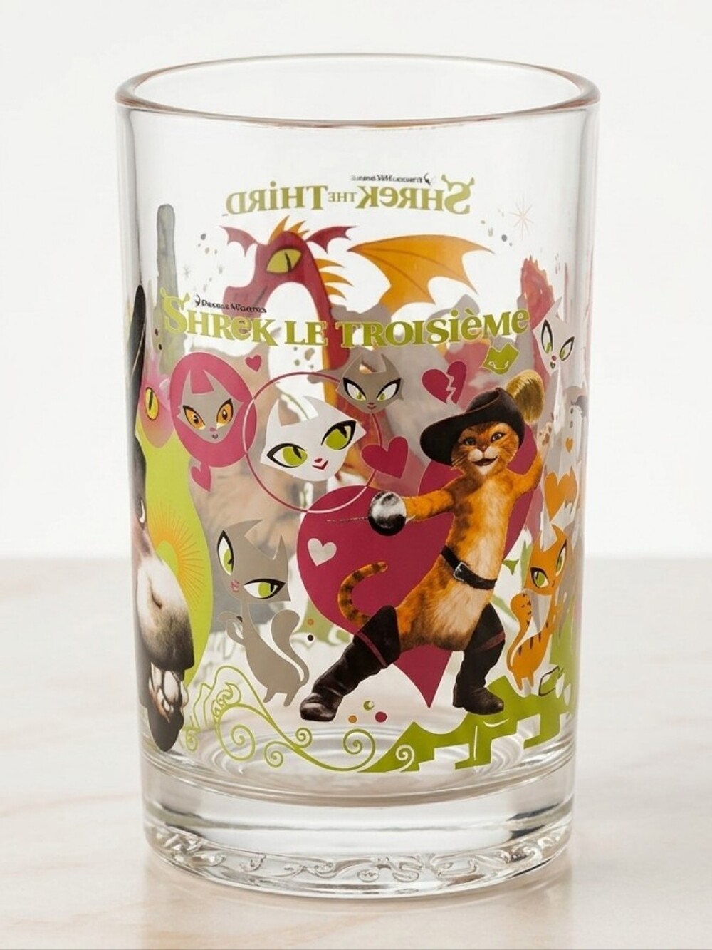Puss in Boots Illustrated Glass - Multicolor